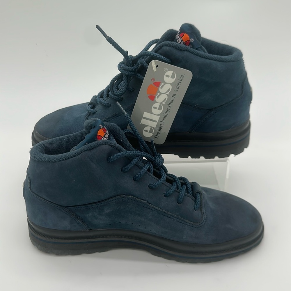 Ellesse Navy Suede Lace Up High-Tops Big Girls Size 4.5